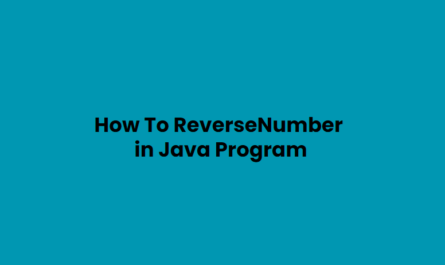 How To Reverse Number in Java Program