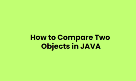 How to Compare two objects in java