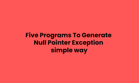 In Java 5 Programs to Generate Null Pointer Exception.