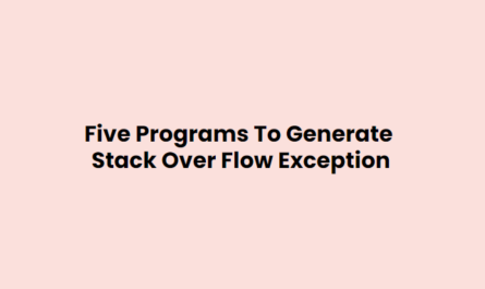 Java five program to generate stack overflow Exception in java